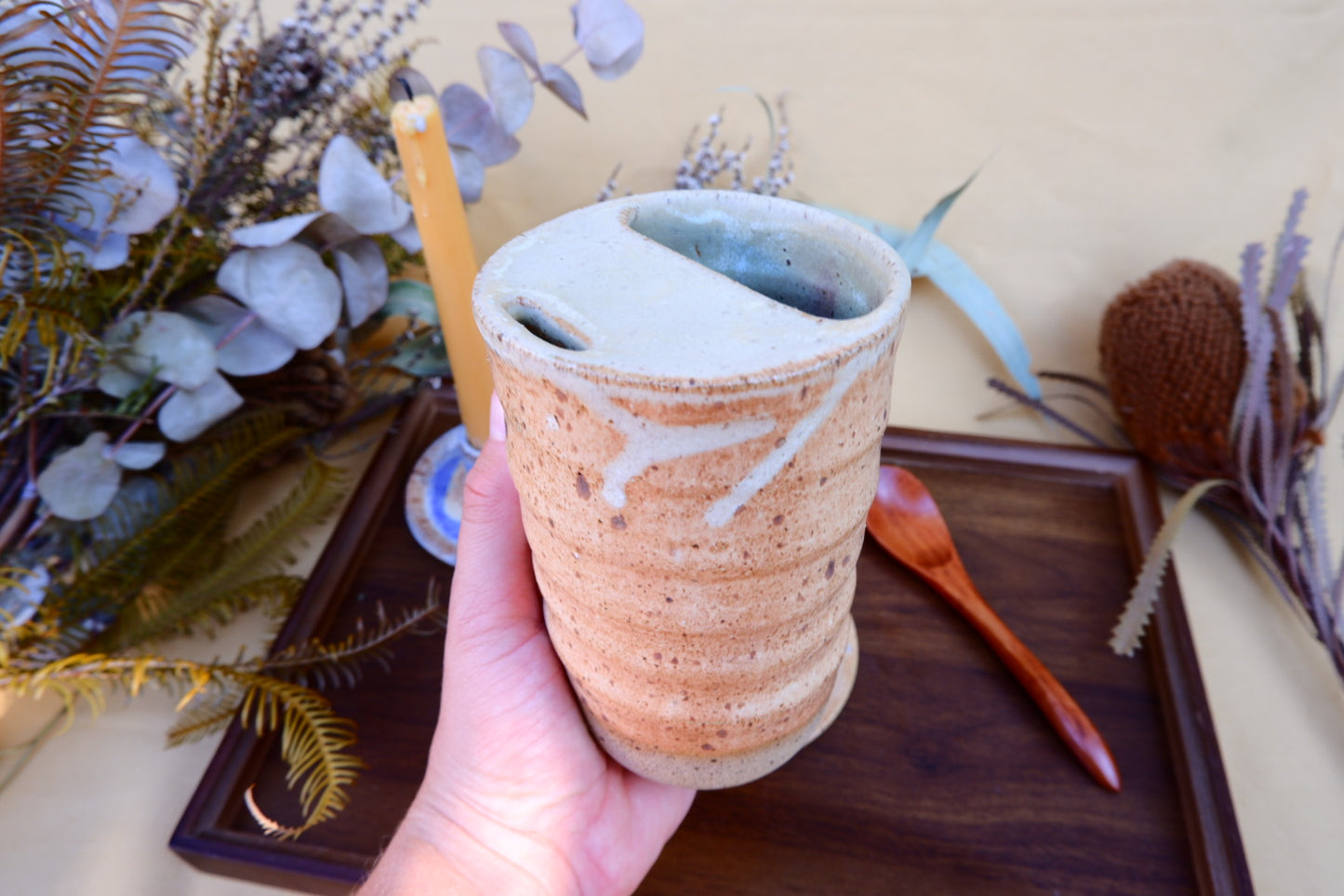 Tall Rusty Moonstone Sippy Cup