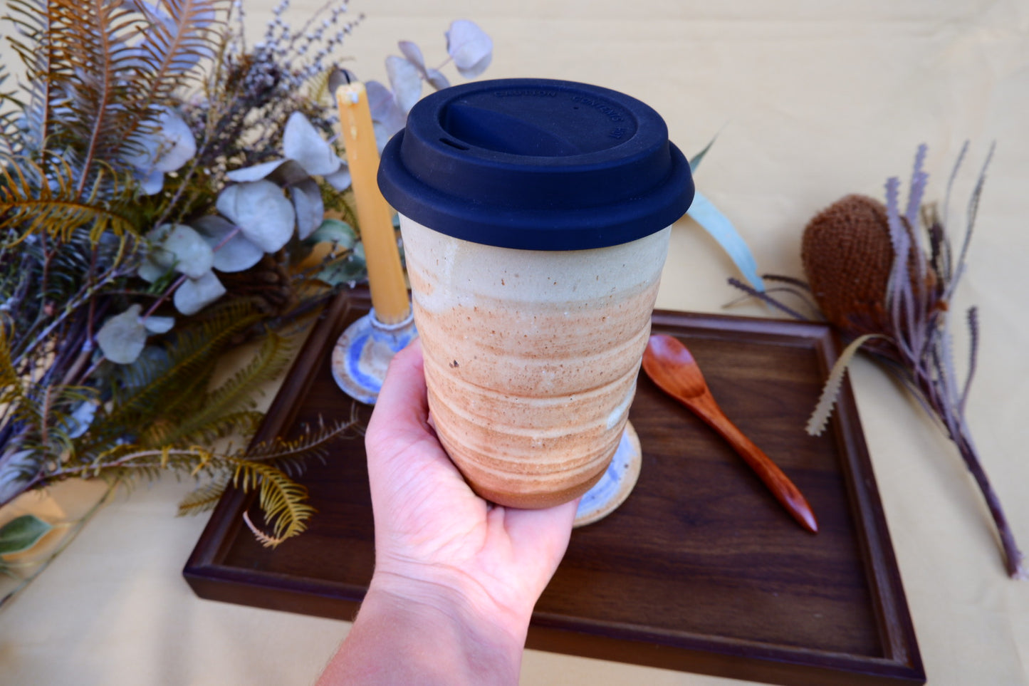 Tall Rusty Moonstone Travel Cup