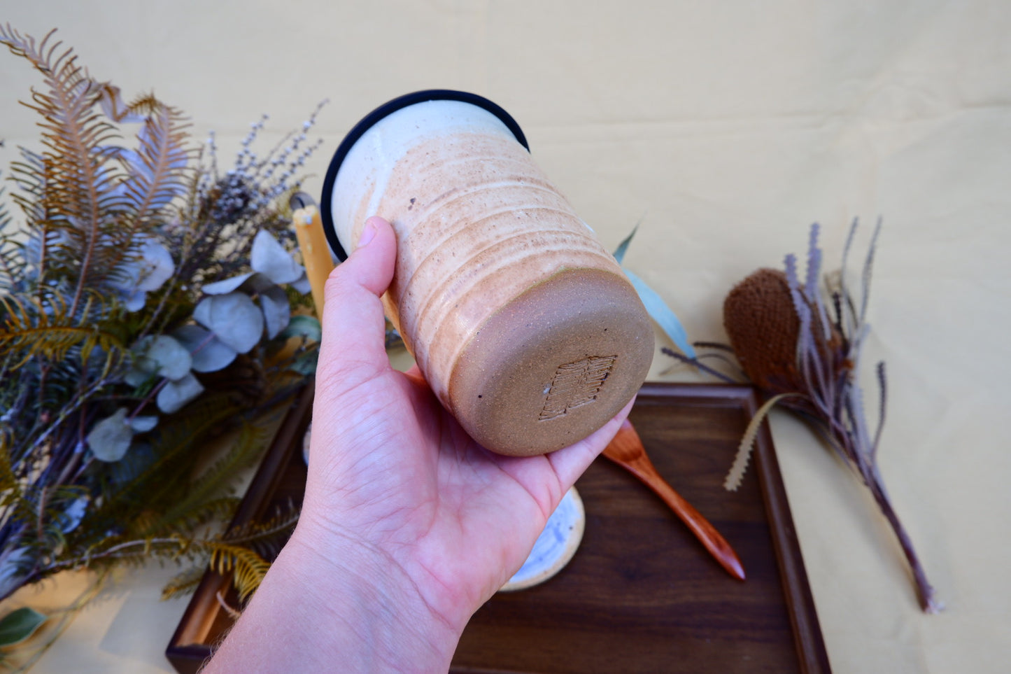 Tall Rusty Moonstone Travel Cup