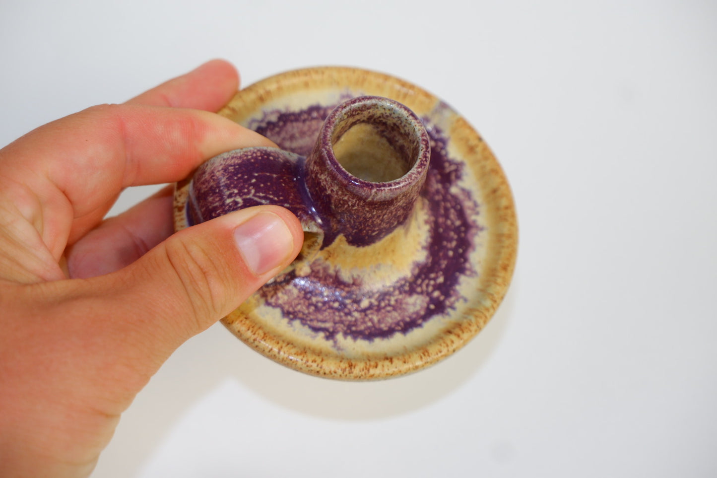 Sandstone Amethyst Candle Holder